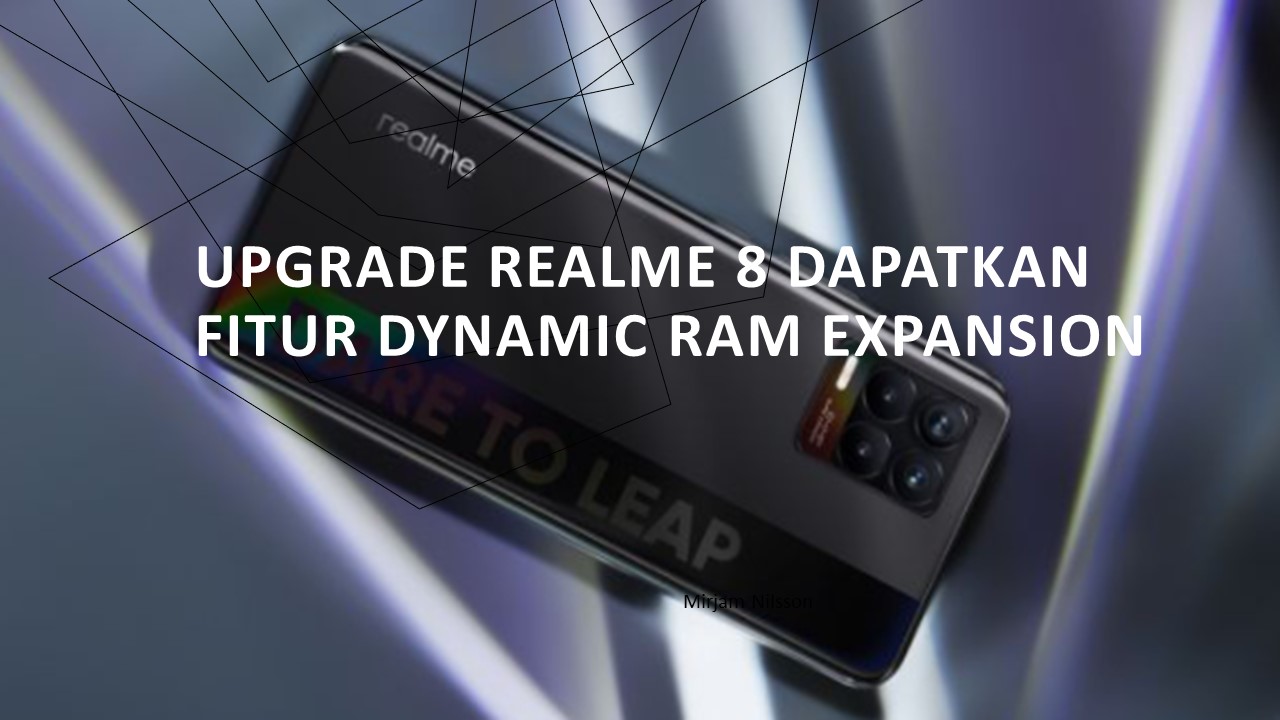 Upgrade Realme 8 Dapatkan Fitur Dynamic RAM Expansion