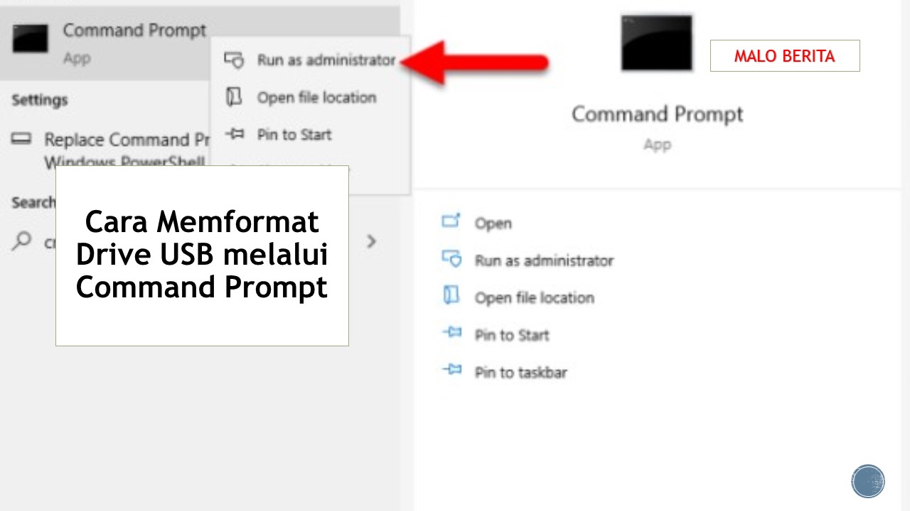 Cara Memformat Drive USB melalui Command Prompt