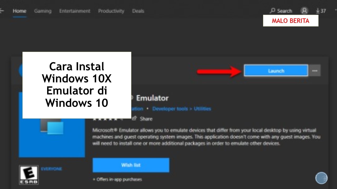 Cara Instal Windows 10X Emulator di Windows 10