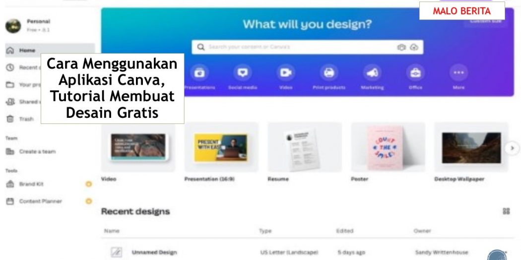 Cara Menggunakan Aplikasi Canva : Tutorial Membuat Desain Gratis | Malo ...