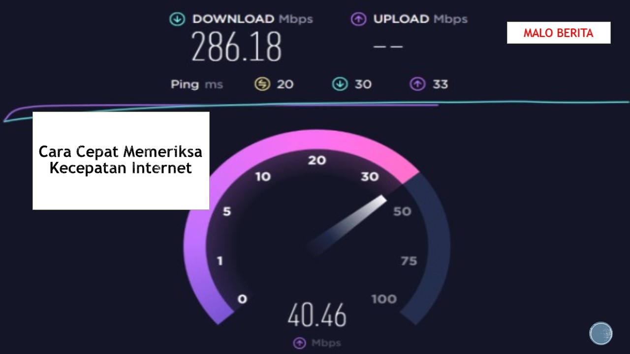 Cara Cepat Memeriksa Kecepatan Internet