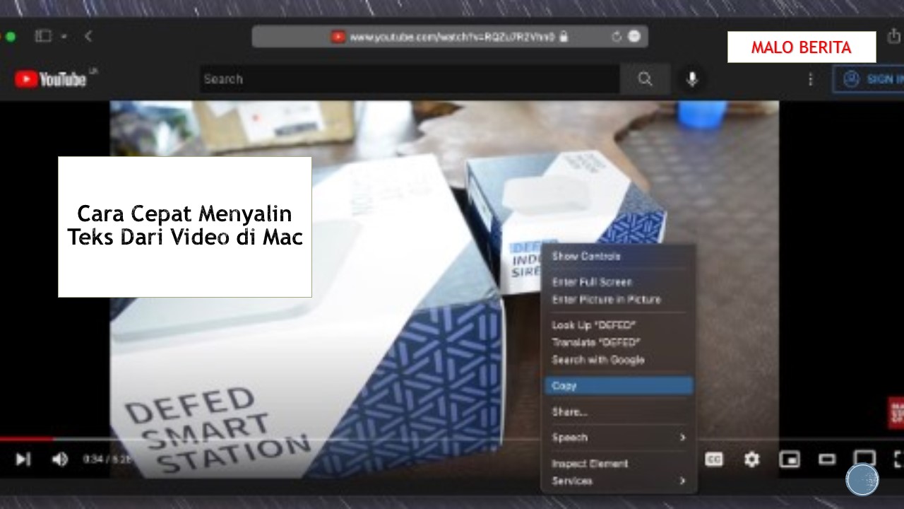 Cara Cepat Menyalin Teks Dari Video di Mac
