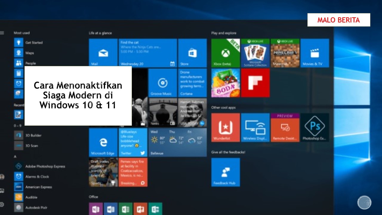 Cara Menonaktifkan Siaga Modern di Windows 10 & 11