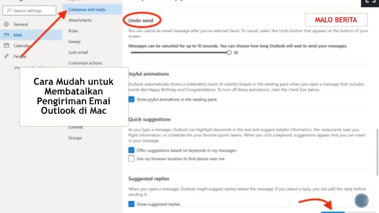 Cara Mudah untuk Membatalkan Pengiriman Emai Outlook di Mac