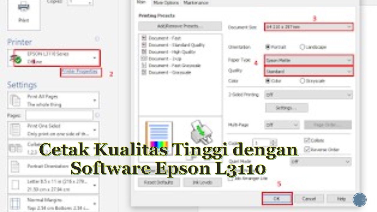 Cetak Kualitas Tinggi dengan Software Epson L3110