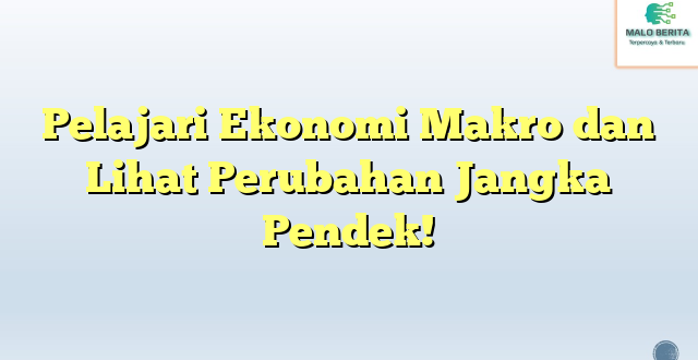 Pelajari Ekonomi Makro dan Lihat Perubahan Jangka Pendek!