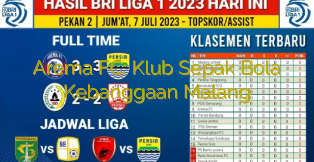 Arema FC: Klub Sepak Bola Kebanggaan Malang