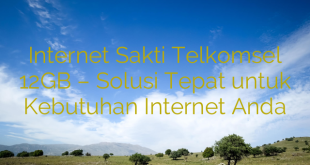 Internet Sakti Telkomsel 12GB – Solusi Tepat untuk Kebutuhan Internet Anda
