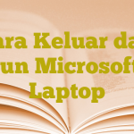 Cara Keluar dari Akun Microsoft di Laptop