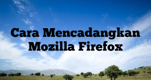 Cara Mencadangkan Mozilla Firefox