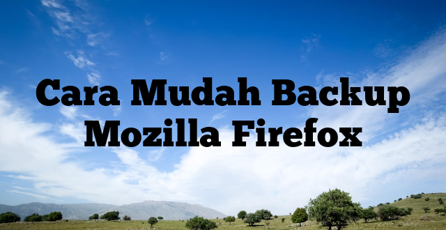 Cara Mudah Backup Mozilla Firefox